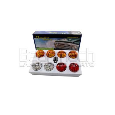 KIT OF 8 LED LIGHT COLORED LENSES