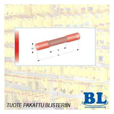 CONNECTOR PIT.15/37MM RED