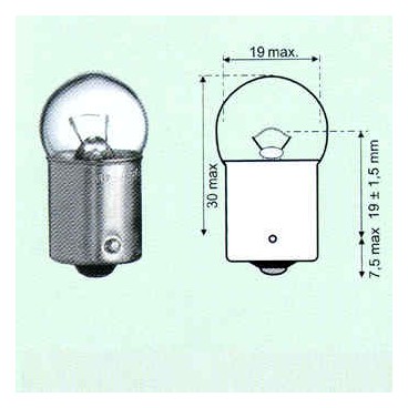 BULP PAIR 12V/5W BA15S