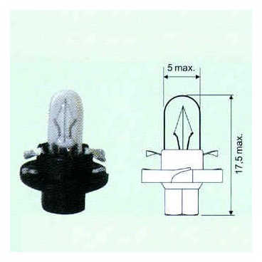 LAMP BLACK 12V 1.2W