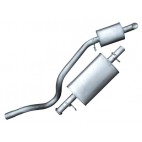 EXHAUST CENTER- AND REAR MUFFLER. Land Rover 300Tdi