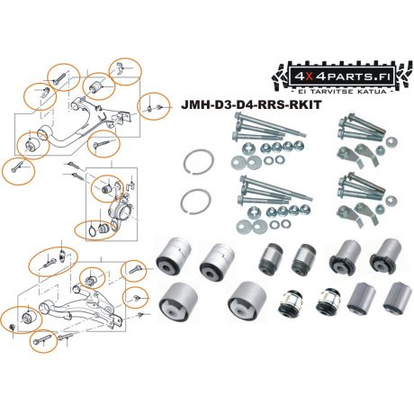 dicovery 3 / 4 och RR Sport bak Kontrollarm bussning Kit dicovery 3 / 4 och RR Sport bak Kontrollarm bussning Kit