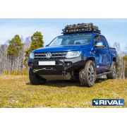 RIVAL AL FRONT BUMPER FOR VW AMAROK (2010-2016; 2016-) (W/ BODYLIFTS) (BLACK) (NO LED) + FITTING KIT