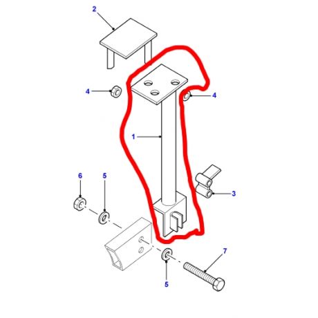 TUBE REAR SEAT SUPPORT TO FRAME RH 90 110