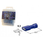 6.3mm Female, blue, covered 10pcs