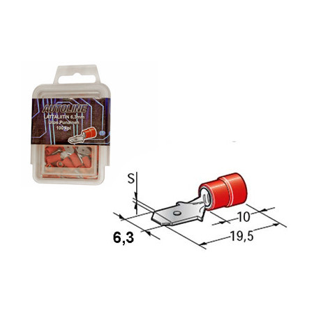 Connector Red male 40kpl