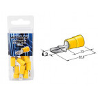 6.3mm male, yellow, covered 50pcs