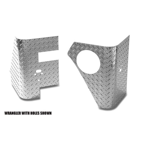 Jeep YJ Rear Corner Plates Diamond Plate