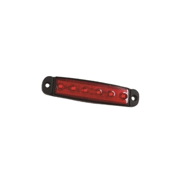 Äärivalo 6-led punainen