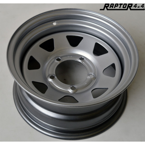 RAPTOR 4X4 fälg 7X15 ET-12 Suzuki SILVER RAPTOR 4X4 fälg 7X15 ET-12 Suzuki SILVER