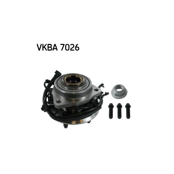 WHEEL HUB AND BEARING, LEFT FRONT, ABS MODEL