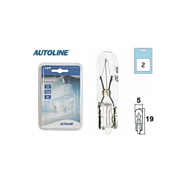 Polttimo 2 kpl 12V 1.2W   T5