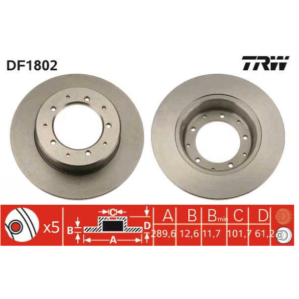 Rear brake disc