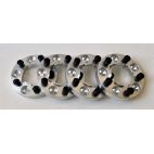 ALLOY WHEEL SPACERS KIT 30MM LAND ROVER WITH CENTRE HUB