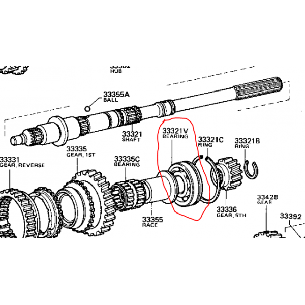 BEARING (FOR OUTPUT SHAFT CENTER)