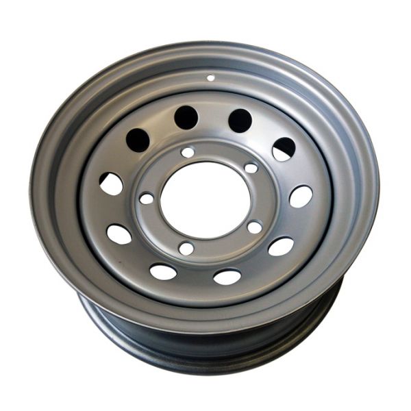 MODULAR STEEL WHEEL 7X16 + 8 SILVER