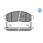 Front brake pad set Tokico