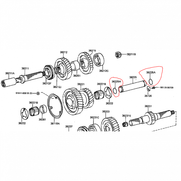O-ring for transfer idler shaft O-ring for transfer idler shaft