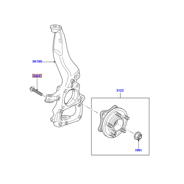 Hub mounting bolt