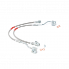 Front brakelines set stainless +4" ext.
