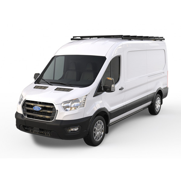 Ford Transit (L3H2/136in WB/Medium Roof) (2013-nykyinen) Slimpro pakettiautoteline - Frontrunnerilta Ford Transit (L3H2/136in WB/Medium Roof) (2013-nykyinen) Slimpro pakettiautoteline - Frontrunnerilta