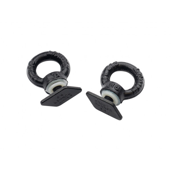 Black Tie Down Rings / Eye Bolts for Tracks - by Front Runner