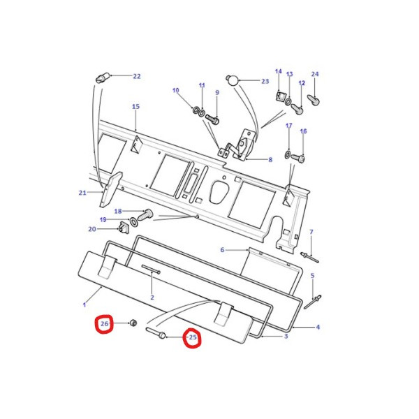 Windscreen Heating Air Vent Pin and Nut, Left/Right, Defender Windscreen Heating Air Vent Pin and Nut, Left/Right, Defender