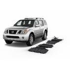 Nissan D23 , D40, R51 Skid plate komplett kit utan tank (4 st)