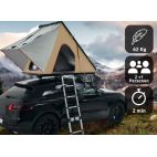 Prime Tech Gamma XL Roof Top Tent, Black/Beige