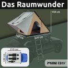 Prime Tech Gamma XL Roof Top Tent, Black/Beige