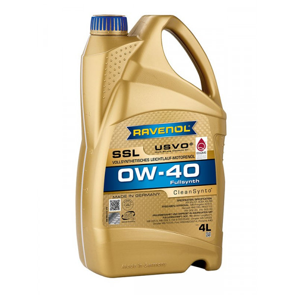 Ravenol SSL SAE 0W40, full syntetiskt motor olje, 4 l Ravenol SSL SAE 0W40, full syntetiskt motor olje, 4 l