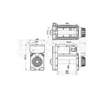 Husar Twin Motor vinssi, 12000 lbs, köysi, 12 V