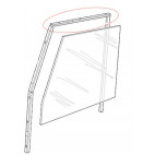 Front door window glass top channel