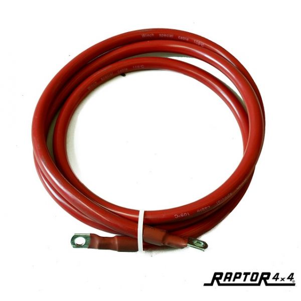 ELKABEL För vinsch L.180cm RÖD