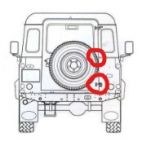 Rear Door Hinge Middle And Lower Defender