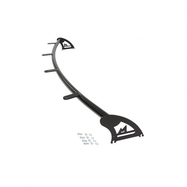 ROOF LIGHT BAR - SATIN BLACK - CURVED TUBULAR STEEL - D1/D2