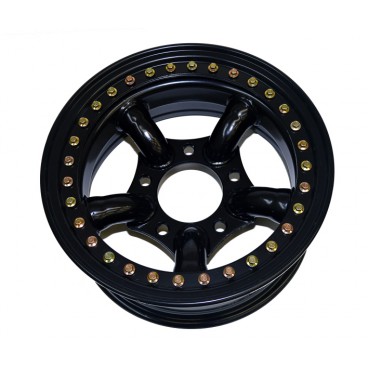 BEADLOCK WHEEL 5 PIPES 7X16 OFFSET -25 BLACK