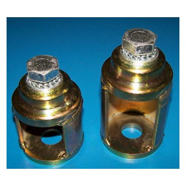 REAR SHOCK + 5cm RAISED BRAKETS PAIR, Land Rover