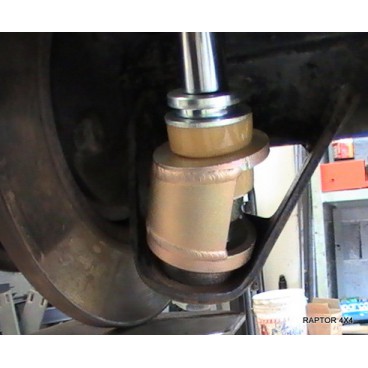 REAR SHOCK +5cm RAISED BRAKETS W ANGLE PAIR, Land Rover